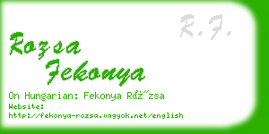 rozsa fekonya business card